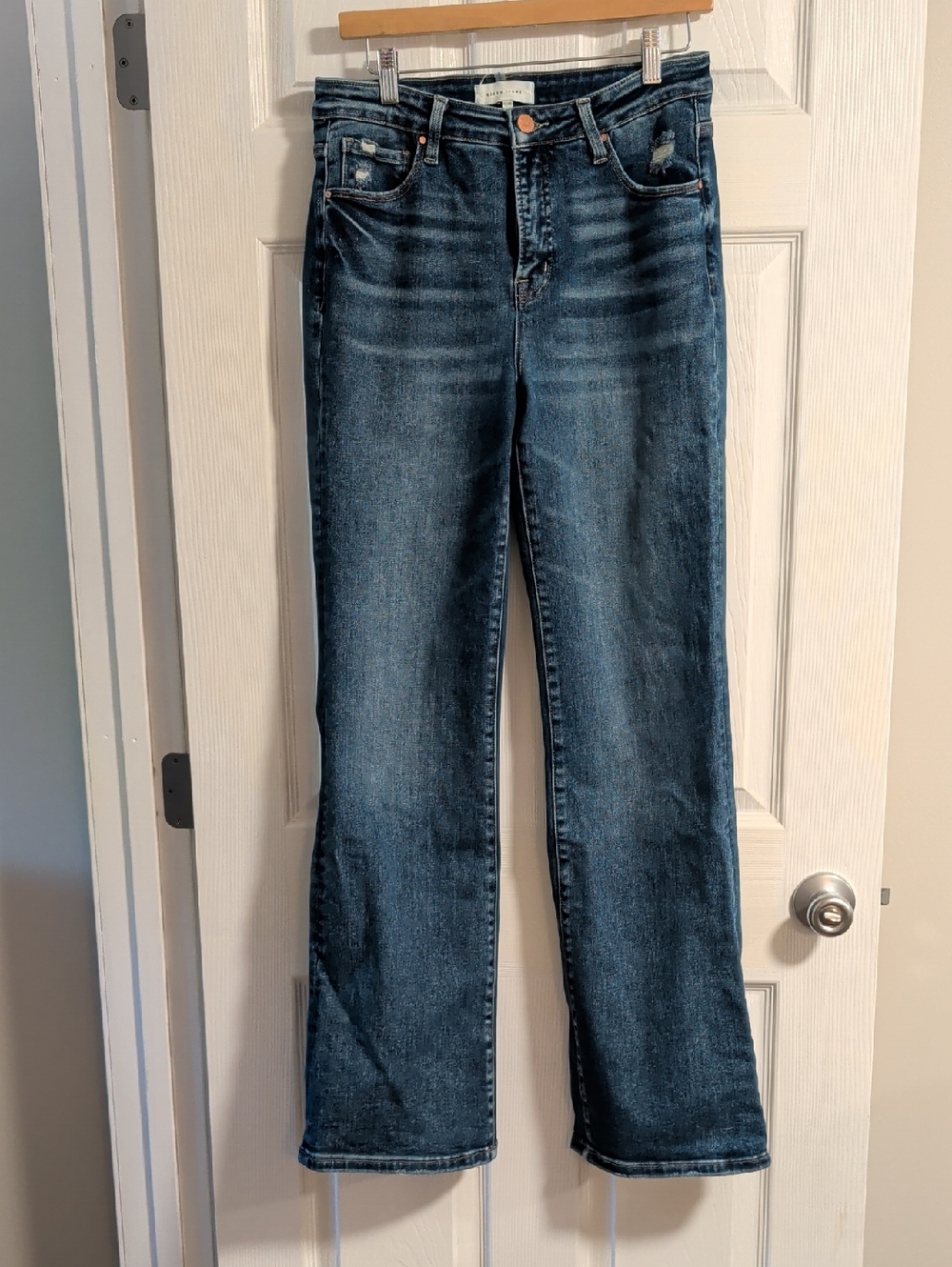 Risen Jeans Dark Blue Women's Straight-Leg Jeans Size 11